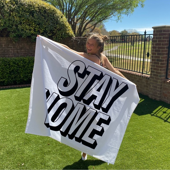 Wall Tapestry “Stay Home” - Picture 2 of 2